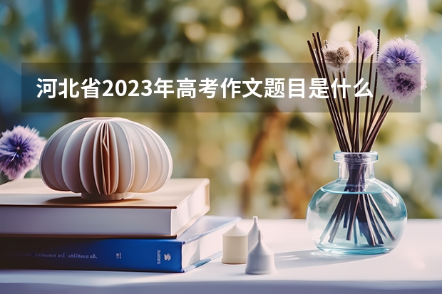河北省2023年高考作文题目是什么