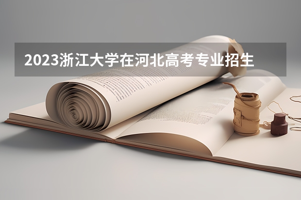 2023浙江大学在河北高考专业招生计划人数