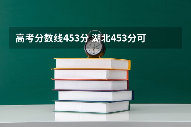 高考分数线453分 湖北453分可以上什么大学