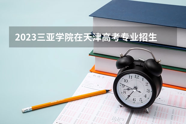 2023三亚学院在天津高考专业招生计划人数