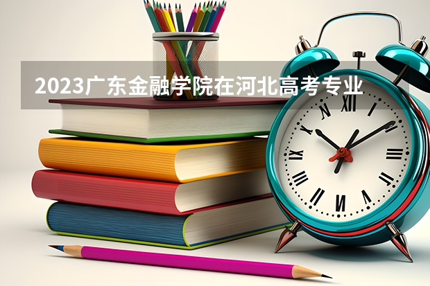 2023广东金融学院在河北高考专业招生计划人数