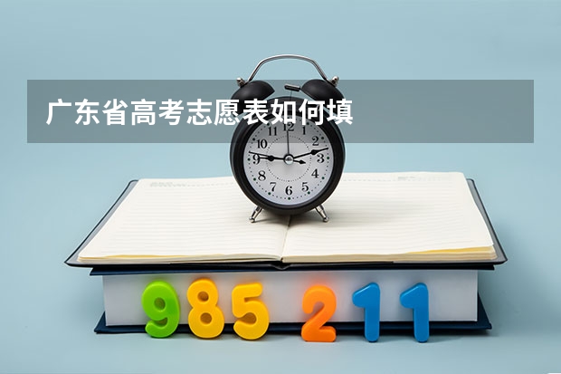 广东省高考志愿表如何填
