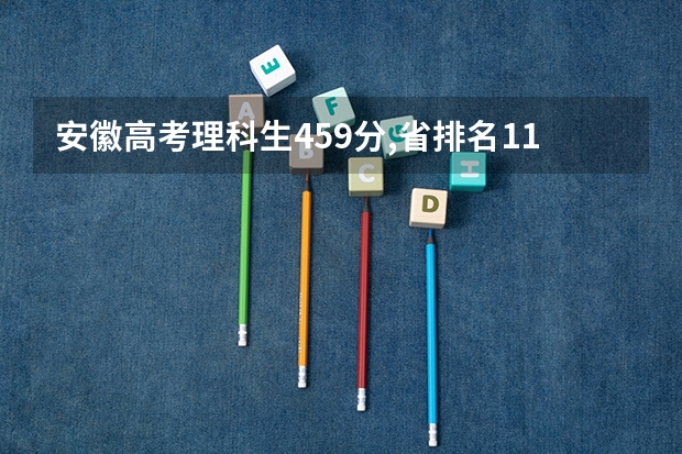 安徽高考理科生459分,省排名11万7千名次,能上公立大学吗?