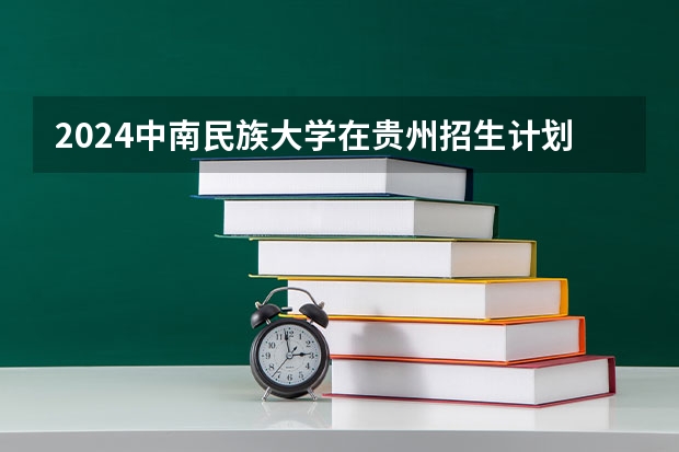 2024中南民族大学在贵州招生计划