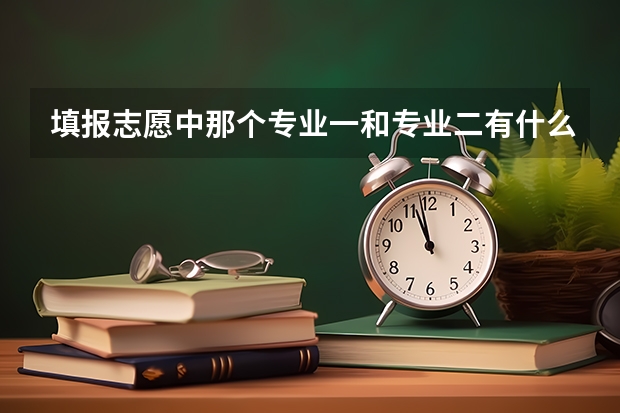 填报志愿中那个专业一和专业二有什么区别吗，是不是专业一就会被提前录取呢