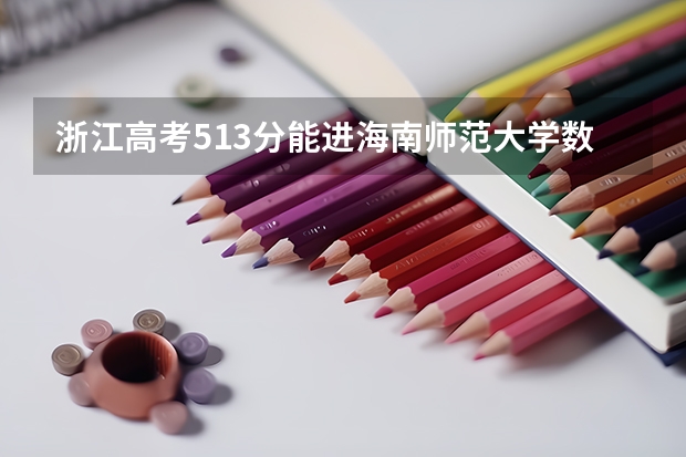 浙江高考513分能进海南师范大学数学与应用数学(师范)专业吗？