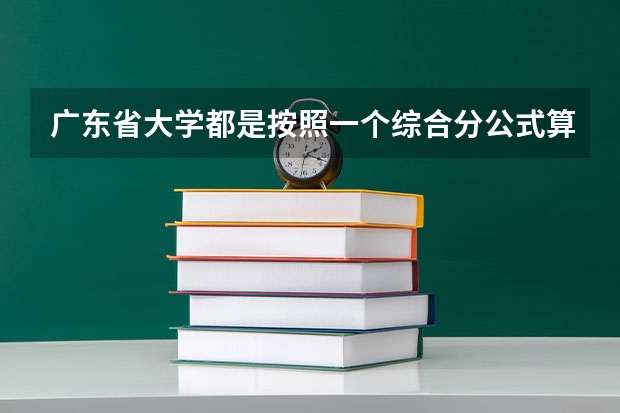 广东省大学都是按照一个综合分公式算的吗？