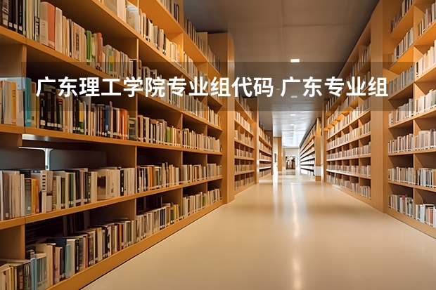 广东理工学院专业组代码 广东专业组代码